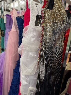 Assortment of formal gowns
